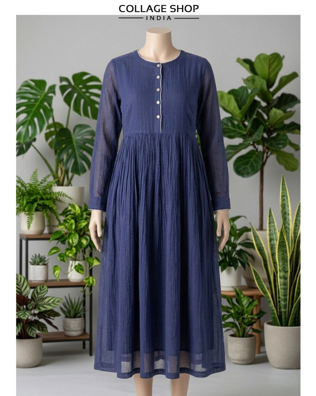 Mul chanderi dress